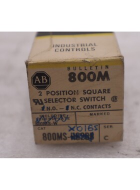 ALLEN BRADLEY BULLETIN 800MS-X0165 系列 A 库存 #K-3694