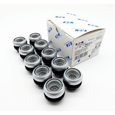 10x Eaton M22-D-X M22-D-XQ 216602 Drucktaster flach / Push-b