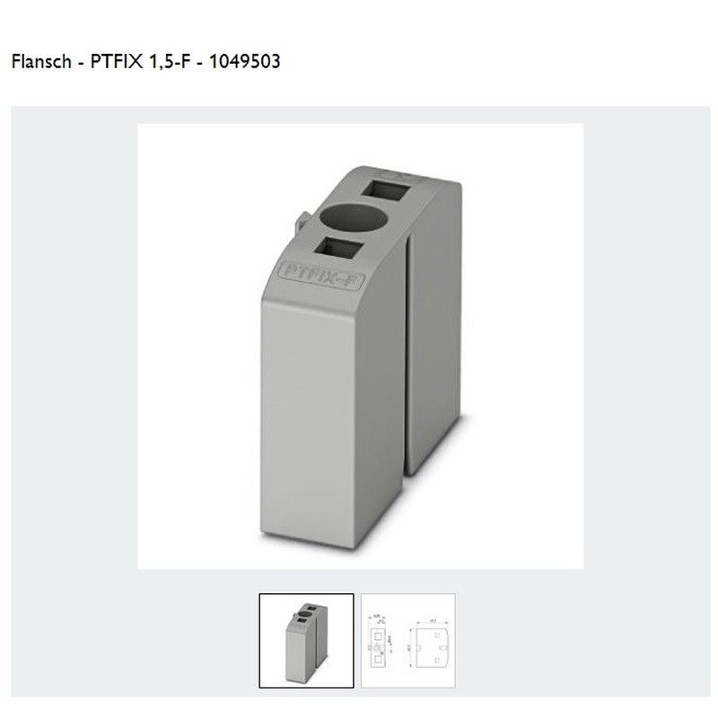 2 Stück !! - Ph?nix Contact , Flansch - PTFIX 1,5-F - 10495