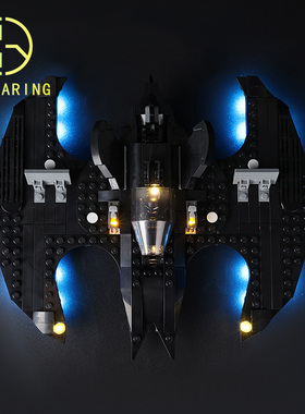 KY可匀乐高76265蝙蝠侠大战小丑蝙蝠翼防尘罩盒展示盒LED灯光灯饰