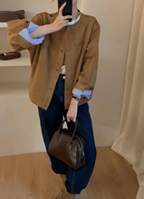 春装女2025年新款春秋季棕色美式小个子气质麂皮绒女士短外套上衣
