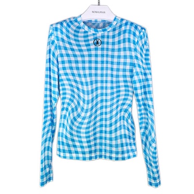 【侯允儿专享】BBMQAW6510 格子皮肤衣 {衣长58.5