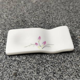 陶瓷筷子架家用汤匙筷托两用创意中式餐厅公用分餐勺筷枕酒店专用