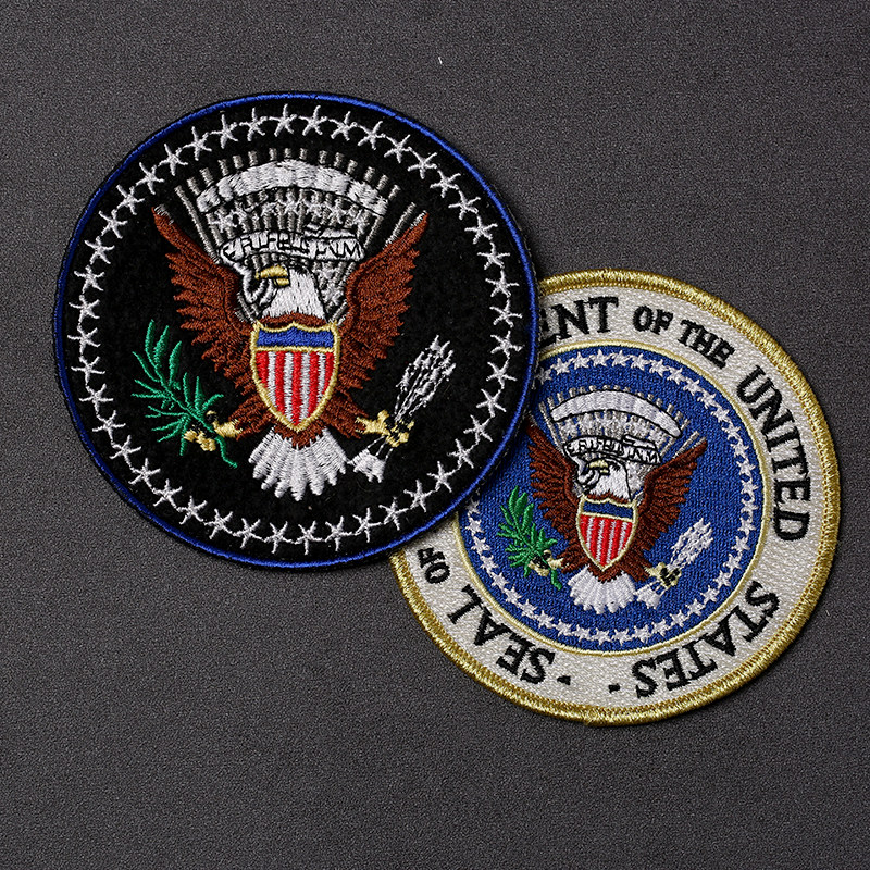 美国总统臂章胸章勤务章军迷刺绣魔术贴肩章个性装饰贴布战术臂章