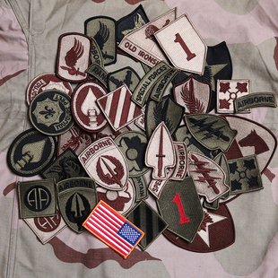 老学校BDU臂章三沙DCU迷彩服徽章M65风衣配章空降兵游骑兵刺绣标