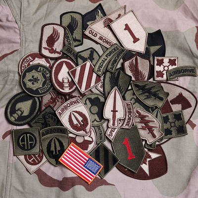 老学校BDU臂章三沙DCU迷彩服徽章M65风衣配章空降兵游骑兵刺绣标