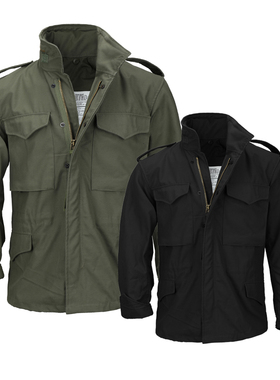 美国复古M65风衣户外OG107野战夹克男秋冬棉服外套战地工装连帽