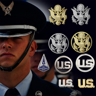 USAF美国大帽徽哈雷头盔徽章军迷金属礼服US领花肩章纪念章胸章