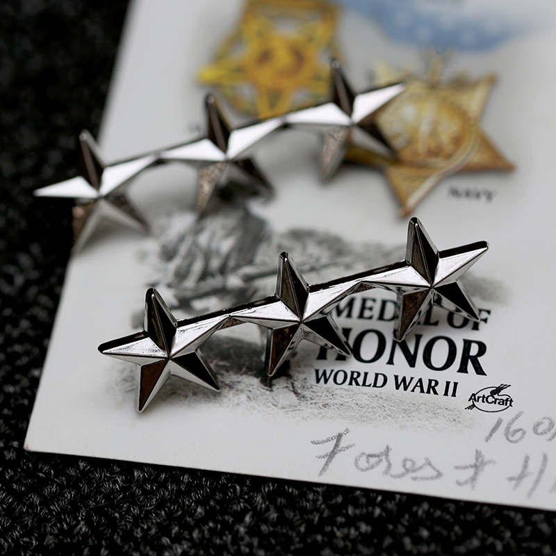 三星中将mini金属礼服领花军衔