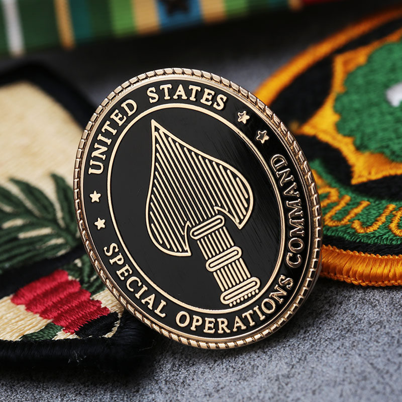 黑桃A美国特种司令部勤务识别徽章部队章军迷金属帽徽肩章领花,户外/登山/野营/旅行用品,勋章/臂章/肩章/纪念章,淘宝优惠券,粉丝福利购,淘宝优惠卷