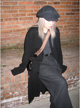 【CMOD】 秋冬暗黑风长款破洞流浪开衫保暖羊毛造型感