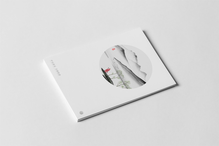 KP1039质感山水墨意境空白贺卡