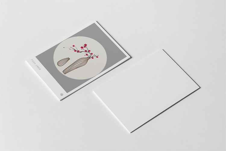 KP1037中式抽象图案迷你小贺卡