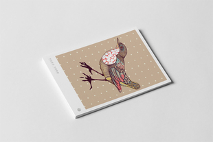 kp1025中式 抽象图案绘画迷你小贺卡明信片留言售后邀请卡福到我家