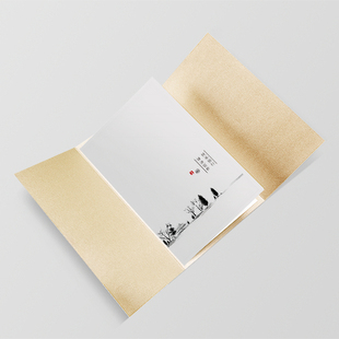 qj075水乡小卡片折卡贺卡超大请柬明信片礼品diy教师节手工道具