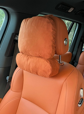 专用于理想L9L8L7L6MEGA翻毛皮头枕颈枕专用橙色同步颜色头枕