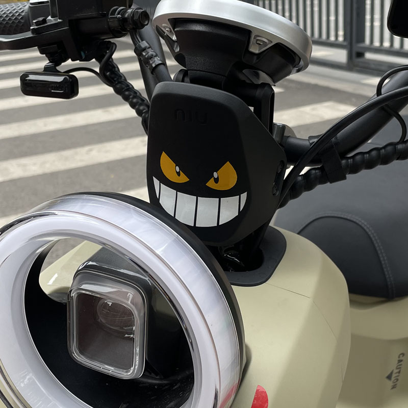 小牛电动车头卡通反光防水