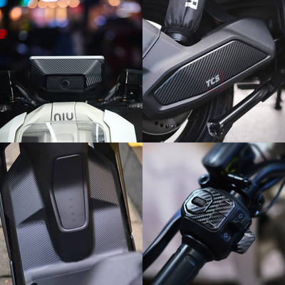 适合小牛nxt2代Ultra版车身碳纤维贴纸nxt2改装贴膜装饰配件