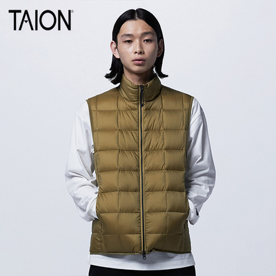 TAION 羽绒马甲 男女款秋冬户外休闲格纹立领羽绒马甲羽绒背心