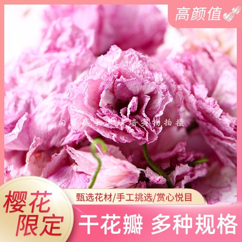 樱花干 干樱花茶500g 无盐樱花 纯樱花花瓣 大朵干樱花装饰樱花
