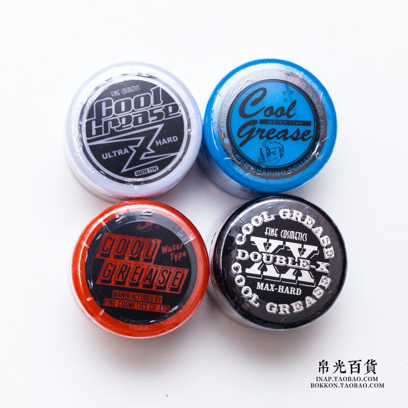日本阪本高生堂大公鸡COOL GREASE发蜡WAX光泽发油蓝罐30g 87g
