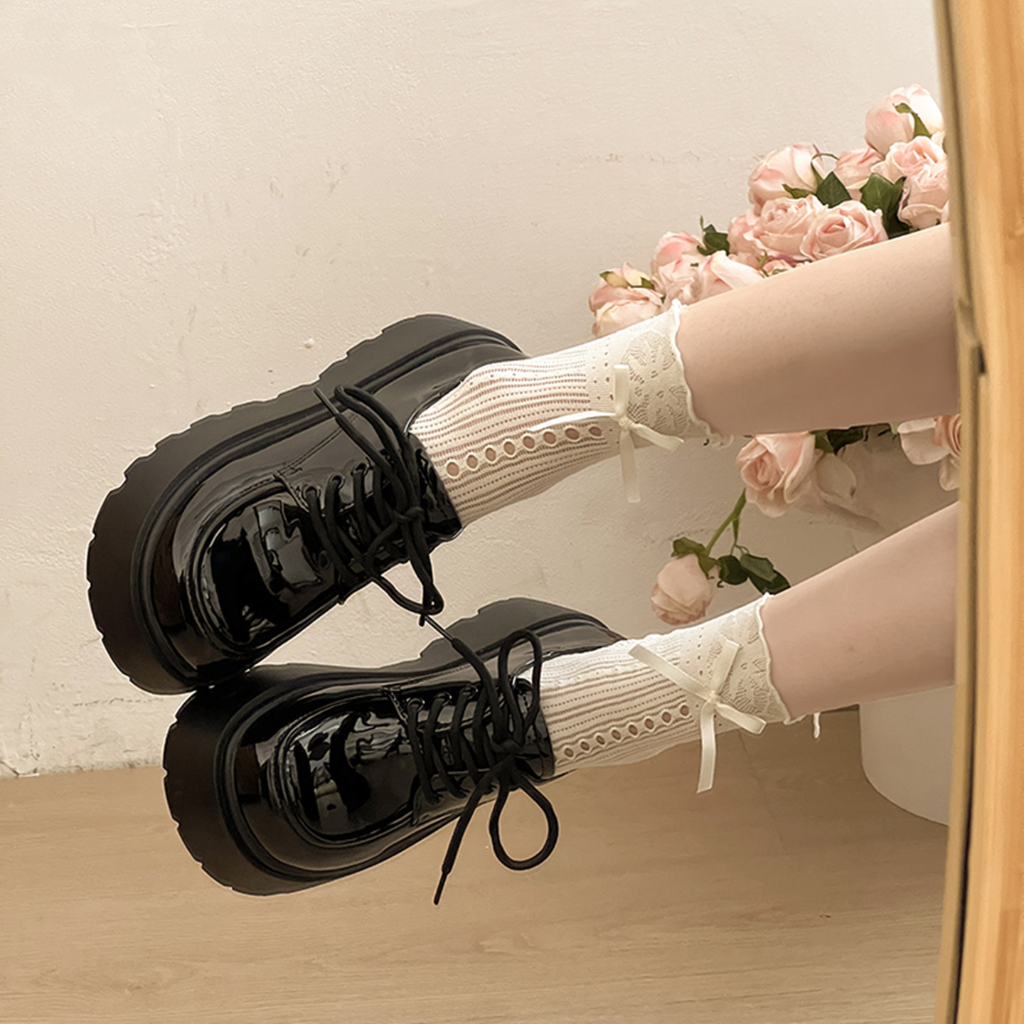 英伦风增高深口单鞋女2025年春季