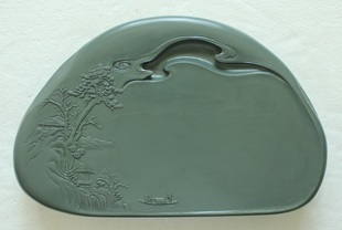 凯利洮砚-----水天一色砚   水泉湾老坑纯净水纹料（自用精品）