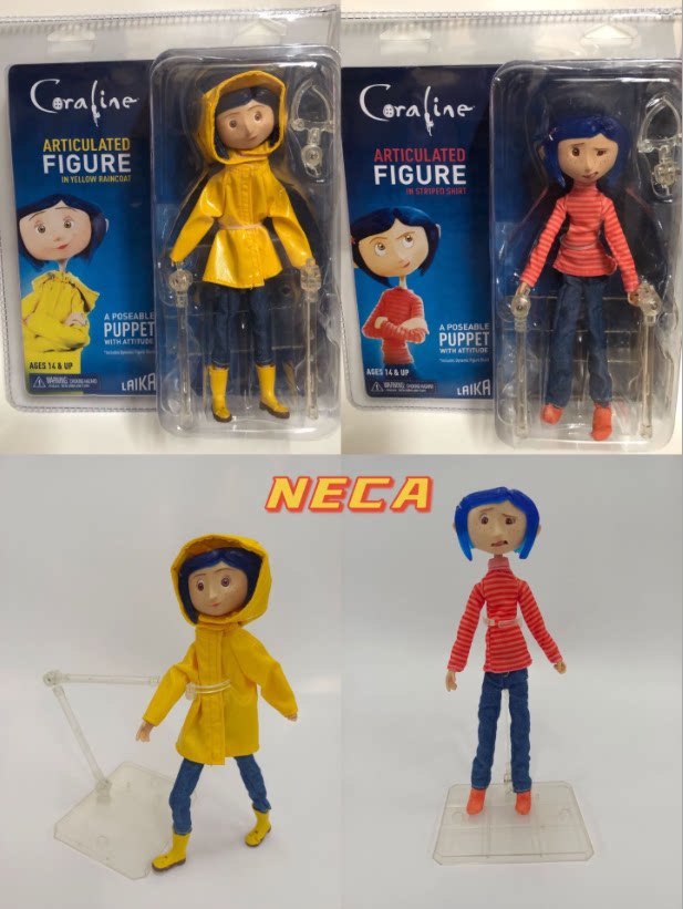 neca 电影版 鬼妈妈 卡洛琳 雨衣版 7寸超可动人偶手办模型