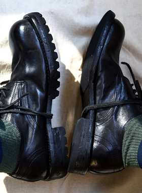 颓废方圆头 昱谷®vibe水洗马皮德比鞋固特异厚底y2k原宿中古皮鞋