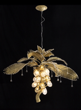 【本尼家】DD01现代轻奢棕榈树造型吊灯客厅卧室个性装饰灯具