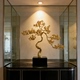 饰高档玄关桌面摆件 轻奢黄铜发财树家居装 本尼家 HY135新中式