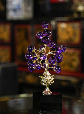 【本尼家】AP437小号-紫葡萄艺术装饰轻奢高档家居客厅玄关摆件