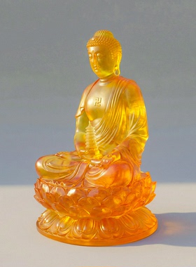 【BENNY本尼家】LL40现代琉璃桌面药师佛装饰吉祥物轻奢玄关摆件