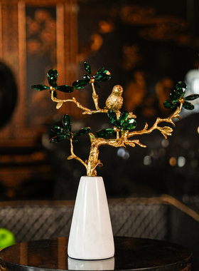 【本尼家】HY28现代轻奢装饰《喜上枝头》小鸟饰品客厅桌玄关摆件