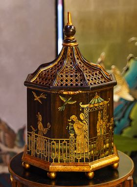 【本尼家】YS135法式中国风手绘人物图案香薰盒