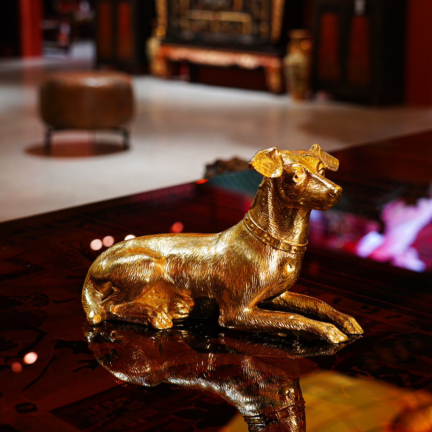 【本尼家】GY144铜狗雕塑家居装饰办公室电视柜桌面玄关摆件