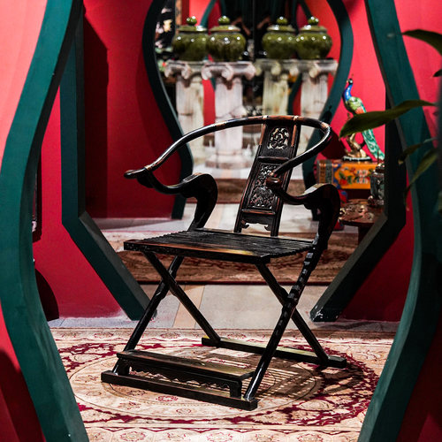 【本尼家】新中式古典复古交椅办公家用客厅椅客厅主人椅