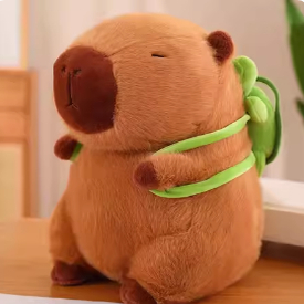 【尾货清仓秒杀不退】 卡皮巴拉玩偶高约35厘米 配饰随机