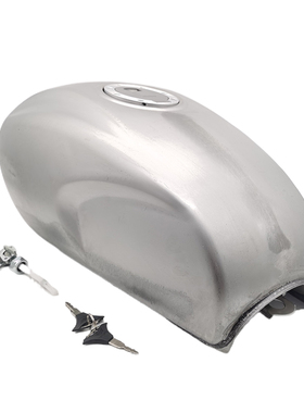 摩托车复古毛胚油箱 摩配通用改装件CN125CG125幸福CG8油箱带配件