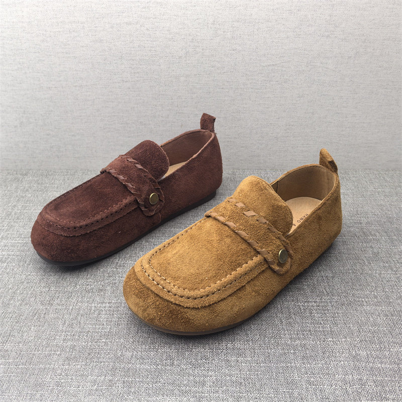 2026春季新款真皮新款女鞋平底休闲深口时尚牛皮百搭套脚女单鞋,女鞋,深口单鞋,淘宝优惠券,粉丝福利购,淘宝优惠卷