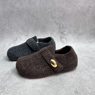 休闲深口套脚舒适百搭软底加绒女棉鞋 平底毛毛女鞋 新款 2025秋季