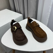 牛皮百搭女单鞋 2025断码 女鞋 厚底休闲深口勃肯鞋 秋季 真皮新款