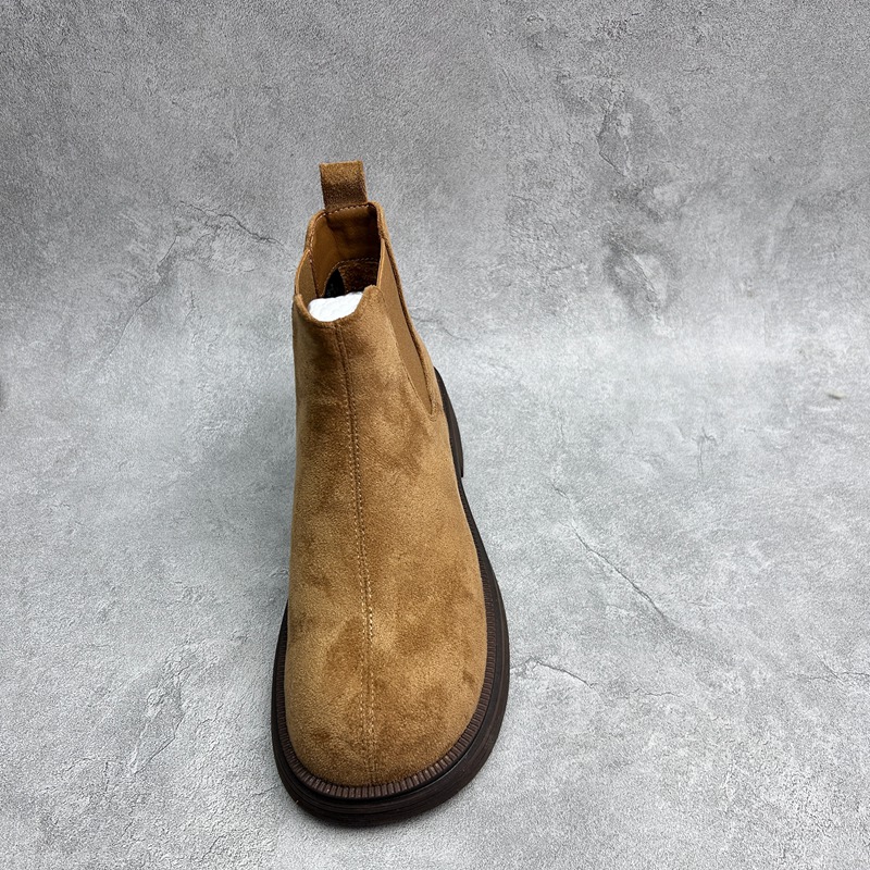 工厂2025秋季新款女鞋断码超纤厚底圆头短靴时尚马丁靴套筒女靴子