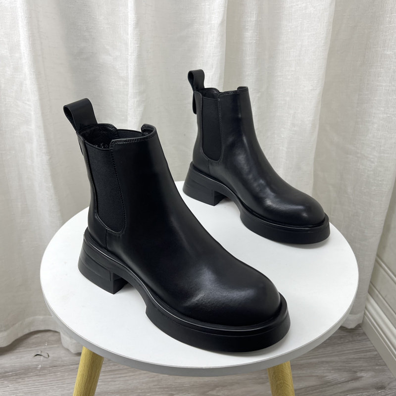 2025冬季女鞋断码真皮高跟休闲马丁靴时尚拉链牛皮绒里舒适女短靴,女鞋,时装靴,淘宝优惠券,粉丝福利购,淘宝优惠卷