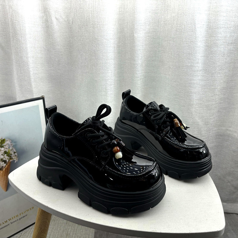 2026春季新款女鞋超纤粗跟休闲深口系带舒适百搭软底透气女单鞋,女鞋,深口单鞋,淘宝优惠券,粉丝福利购,淘宝优惠卷