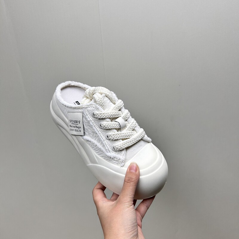 2026断码春夏新款厚底真皮女鞋工厂包头松糕底套脚牛皮女拖鞋36