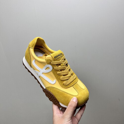 工厂断码真皮运动鞋女2026春季新款德训鞋女鞋圆头增高休闲鞋3637