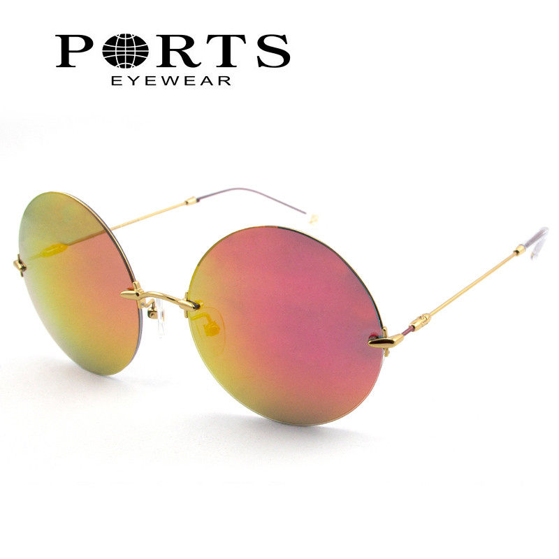 PORTS宝姿墨镜潮明星款眼镜圆形彩色太阳镜女士韩国复古 PSF11701