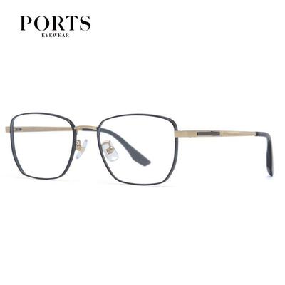 PORTS宝姿男商务近视眼镜框方框绅士大框可配高度数宽脸 POM62401