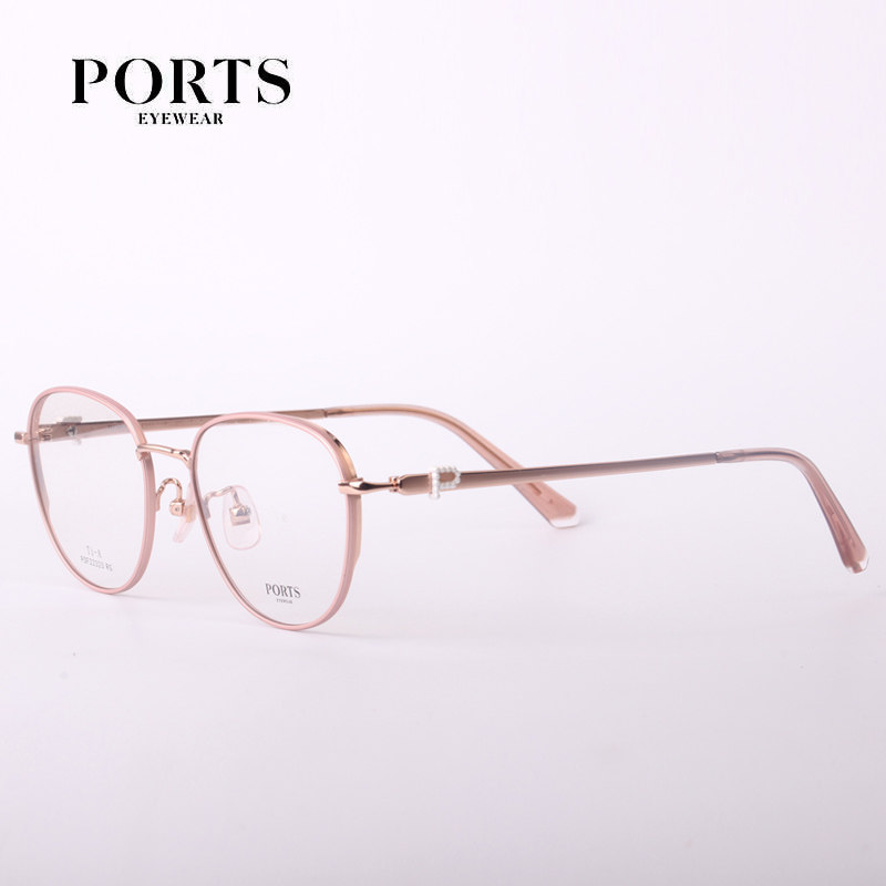 PORTS宝姿近视全框纯钛超轻眼镜框架商务休闲女配眼镜架 POF22323